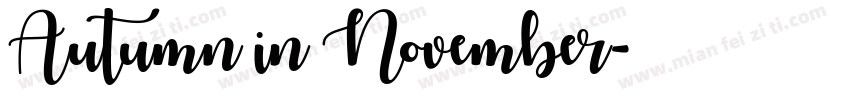 Autumn in November字体转换